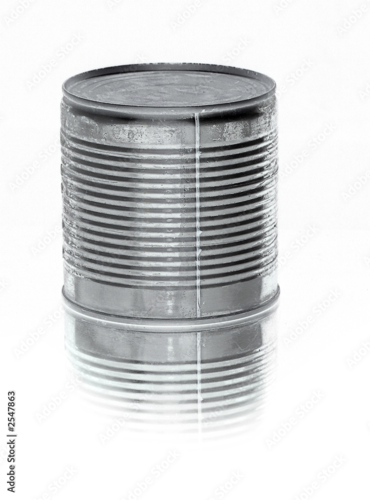 food tin can on white food tin can on white