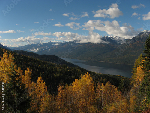 slocan valley autumn view
