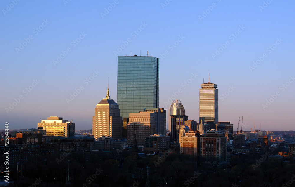 Fototapeta premium sunrise over boston