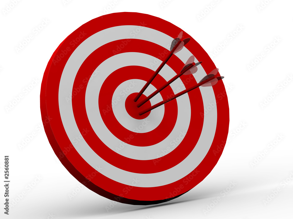 row red and white target row red and white target