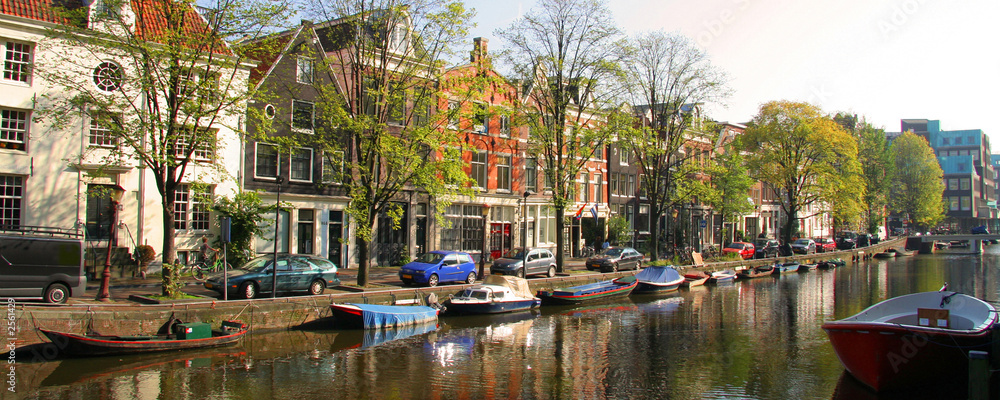 Canal in Amsterdam city