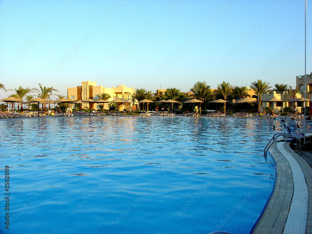 pool at luxury hotel