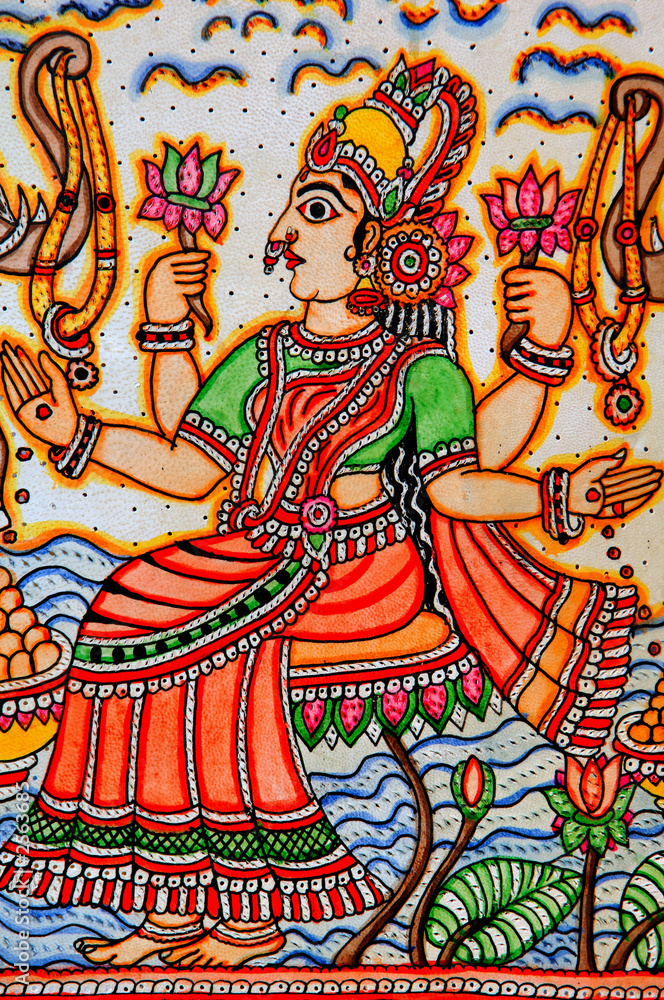 india, jaipur: popular frescoes