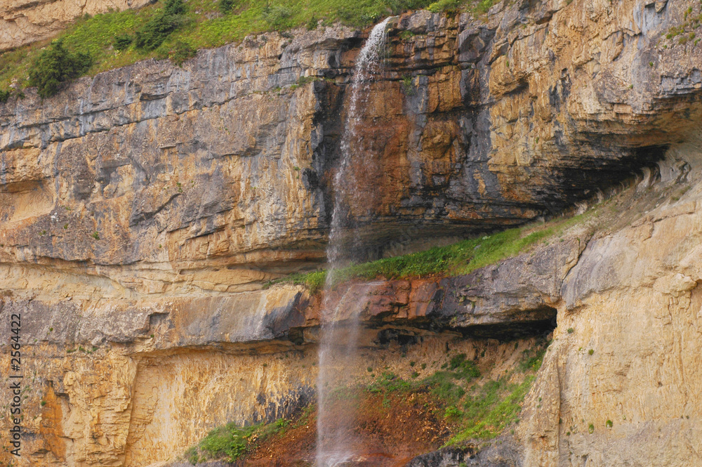 waterfall from high rocks in suvar region of azerbaijan waterfall from high rocks in suvar region of azerbaijan