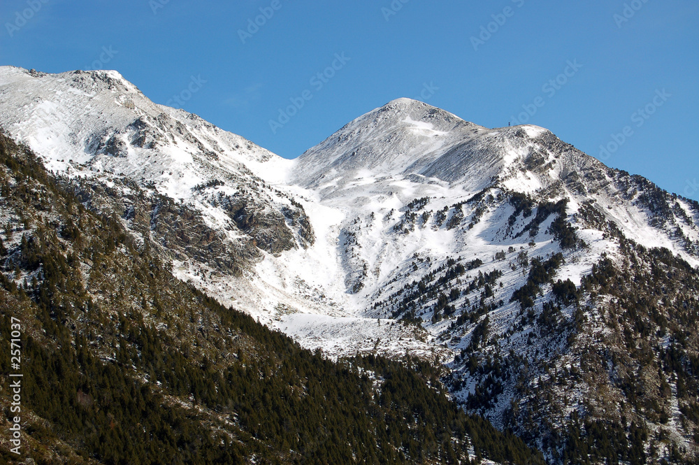 snowy mountains. andorra