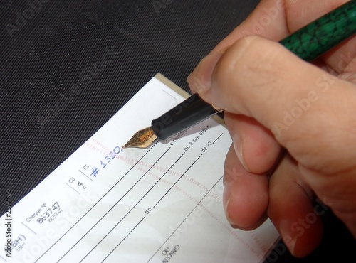 filling a check