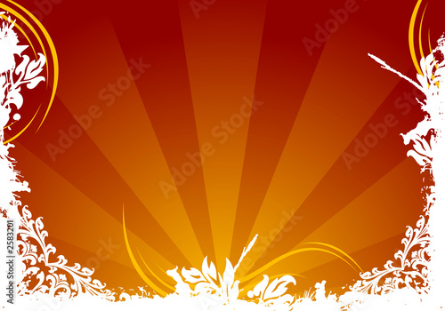 abstract grunge floral decorative background vector illustration