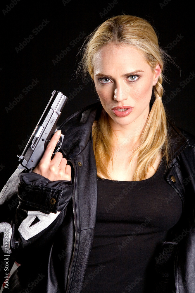 blonde with a gun blonde with a gun