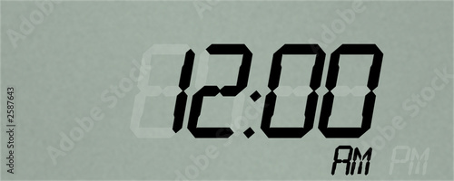 digital clock face illustration