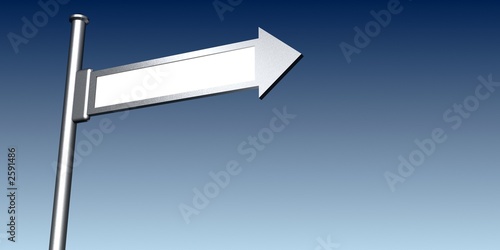 empty street direction sign