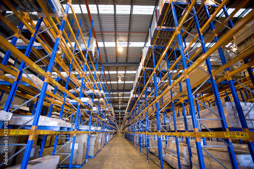 warehouse with boxes