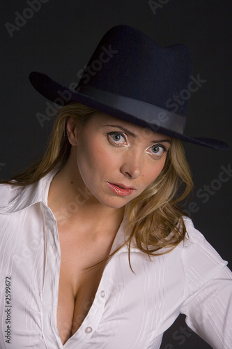 beautiful woman wearing a hat