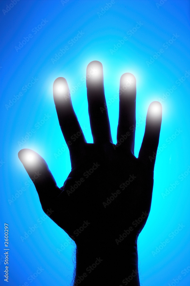 glowing fingers