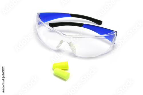 safety glasses and earplugs