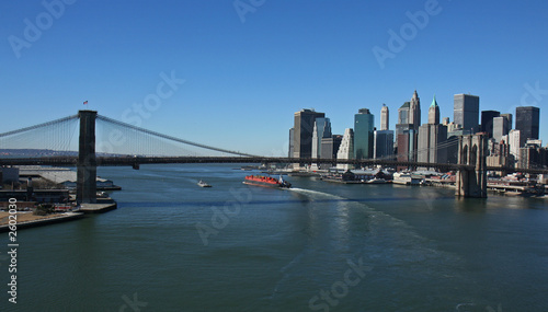 brooklyn bridge and lower manhattan panoramic © Mike Liu