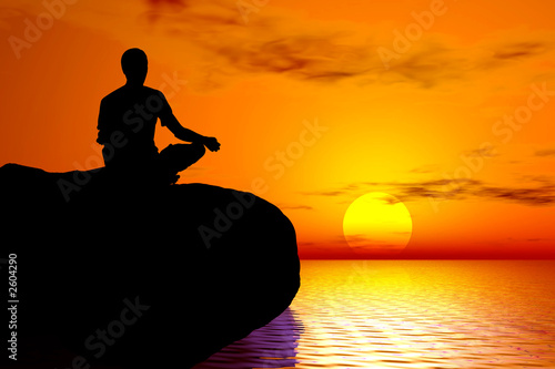 yoga - sunset meditation © roxxyphotos