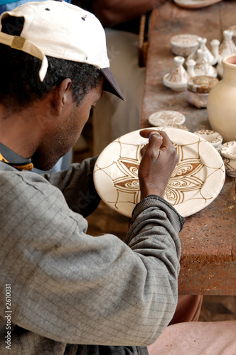 potter in tamgroute (morocco) photo