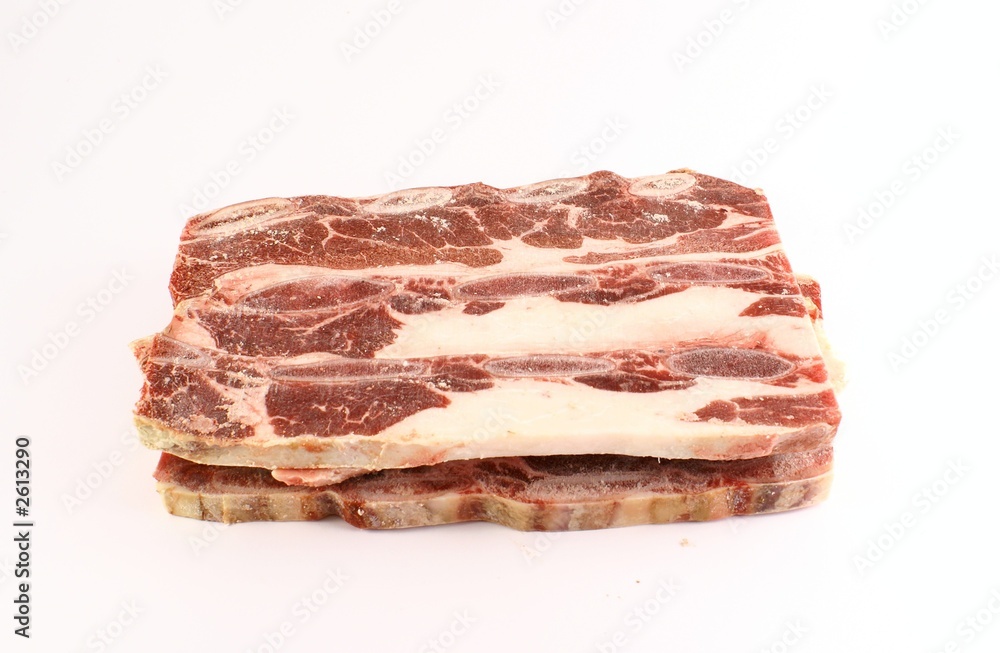 frozen slice of beef  meat