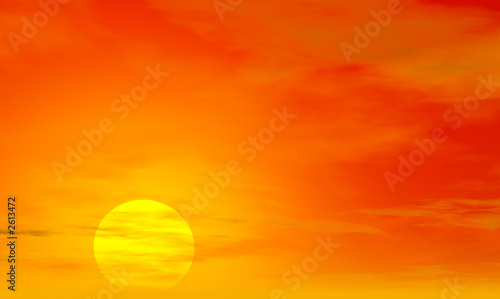 3d sunset