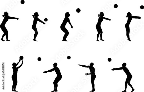 Wallpaper Mural volleyball silhouettes Torontodigital.ca