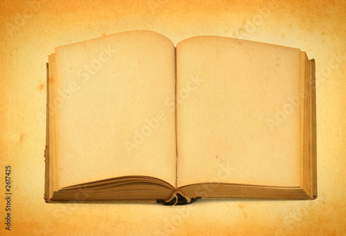open old book against retro background