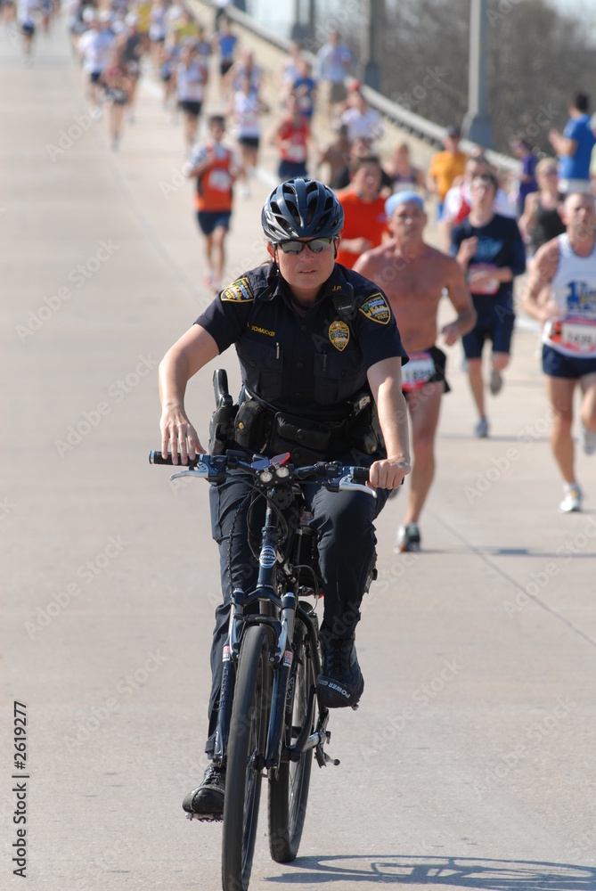 Fototapeta premium police officer on bike