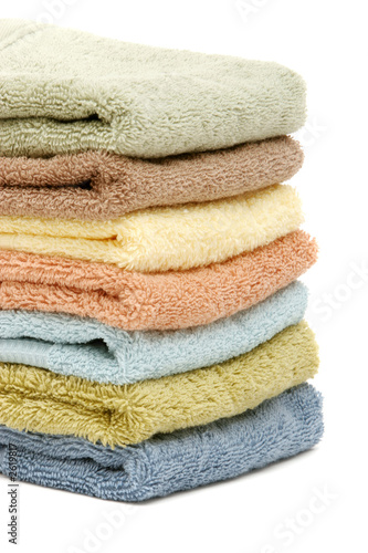 stacked up spa / bath towels