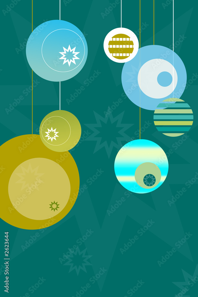 abstract retro christmas balls - winter background abstract retro christmas balls - winter background