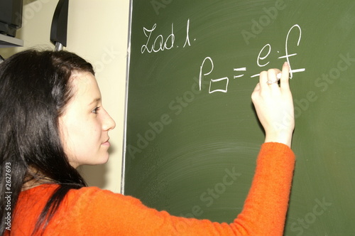 writing on the blackboard