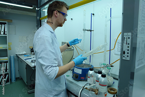 scientist professor experimenting