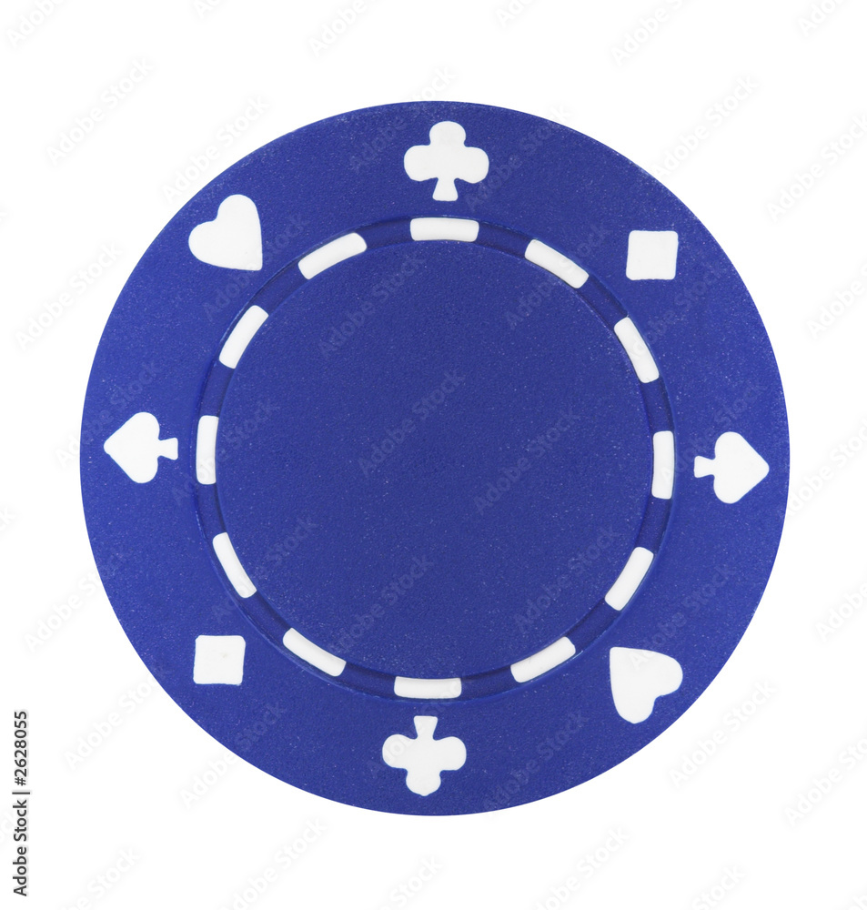 blue poker chip blue poker chip