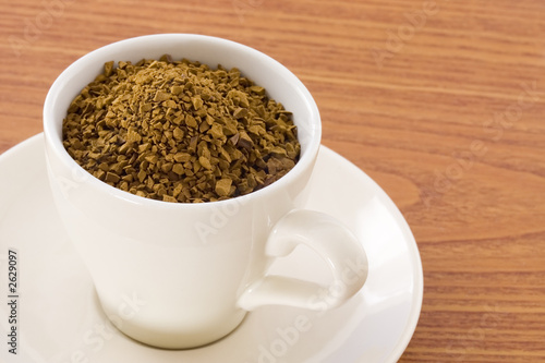 cup full of instant coffee powder