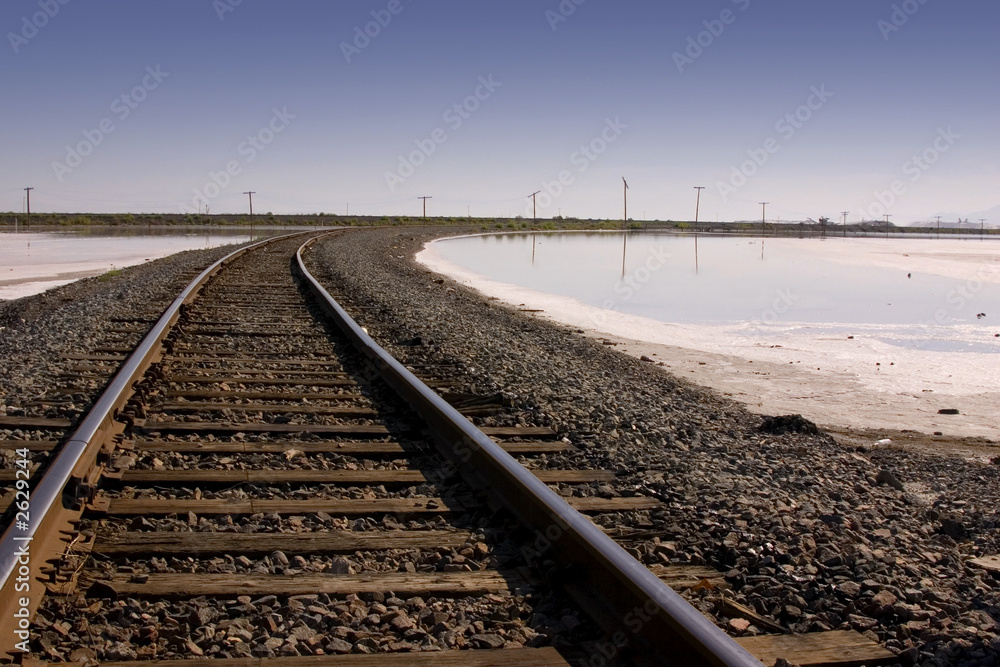 railroad tracks by salt lake
