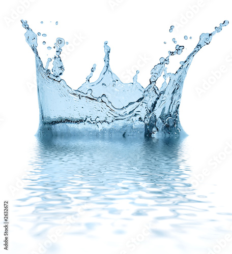 canvas print motiv - Andrey Armyagov : sparks of blue water on a white background ...