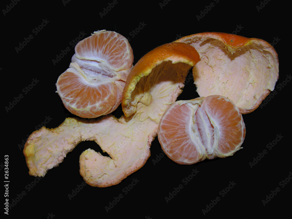 mandarine épluchée mandarine épluchée