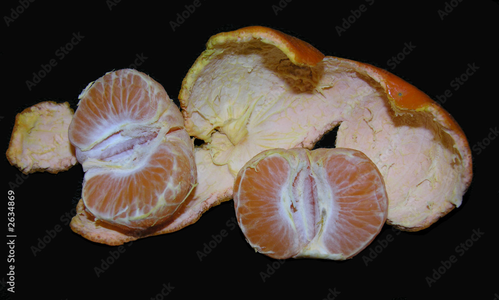 mandarine et peau