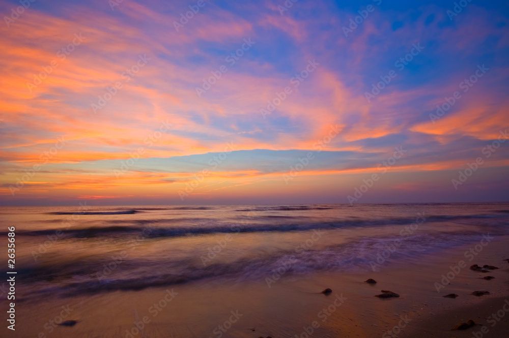 sunset on the beach