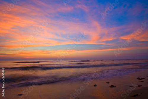 sunset on the beach © Eric Gevaert