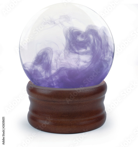 crystal ball on white