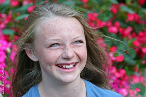 blonde hair and freckles
