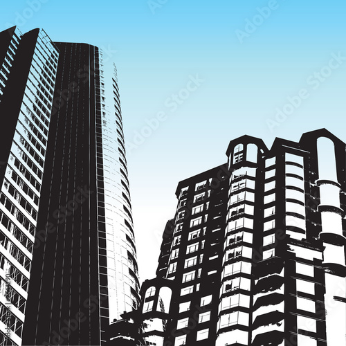 grunge style skyscrapers