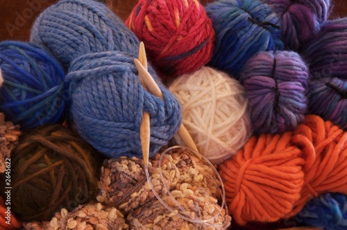 knitting balls of yarn