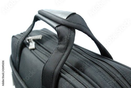 handle of business suitcase - isolated