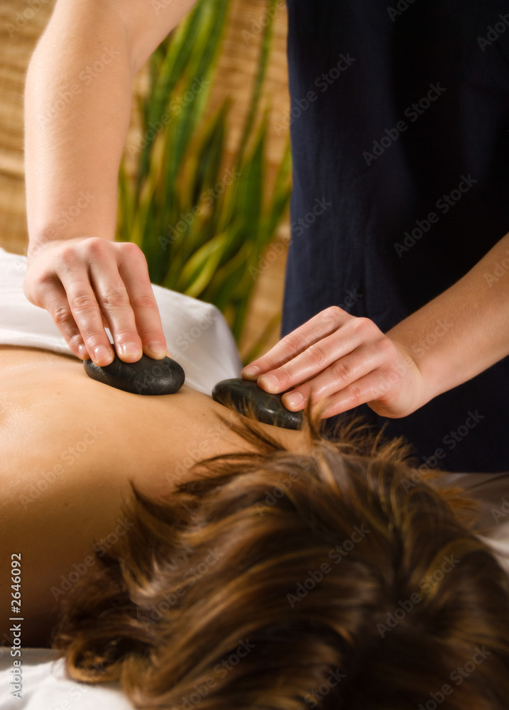 Naklejka premium stone massage