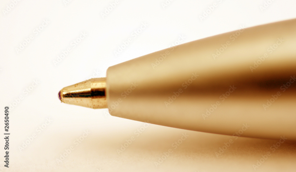 closeup side view of isolated pen on white background closeup side view of isolated pen on white background