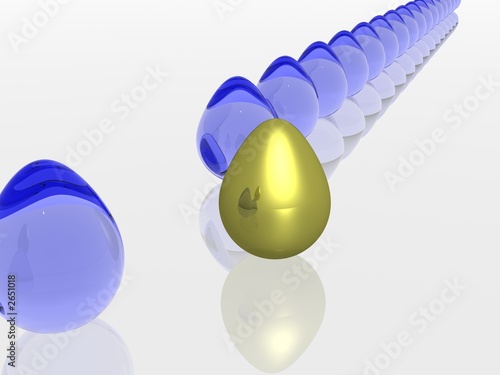 the gold egg among of some ...