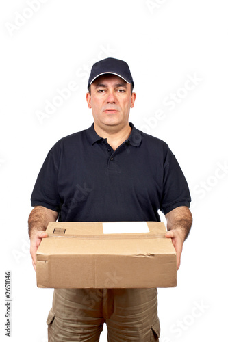 Fotografie courier holding a package