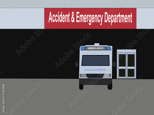 ambulance parked outside hospital