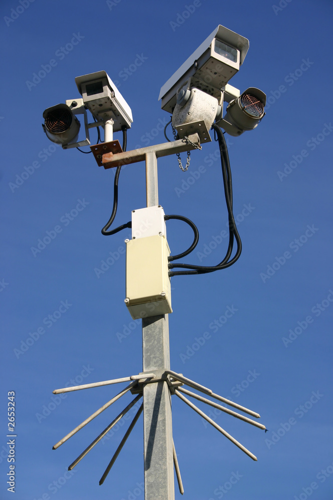 two cctv street security cameras two cctv street security cameras