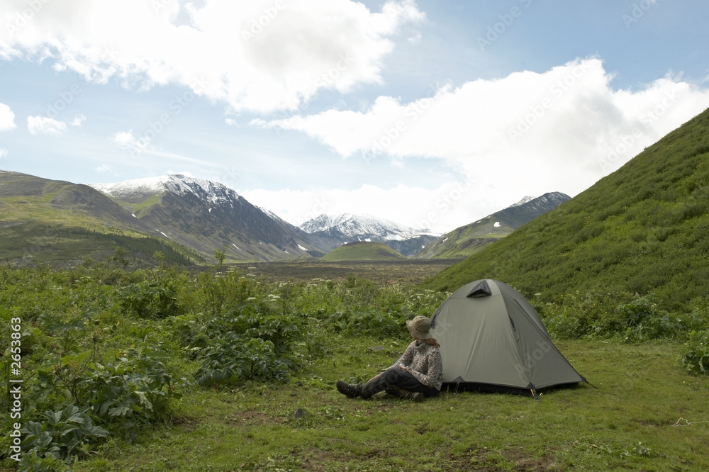 camping in siberia mountain